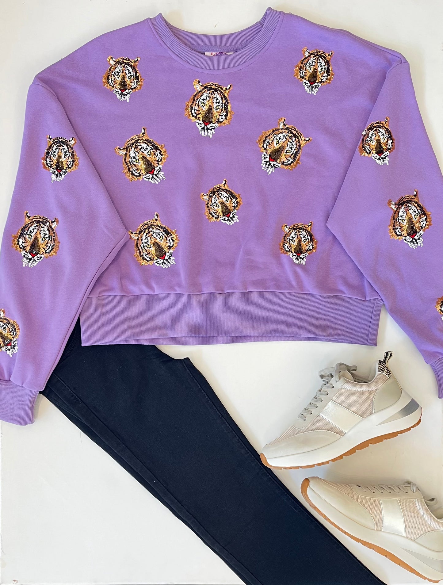 Tiger Takeover Sweatshirt- Lavender