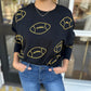 The Scrimmage Sweater- Black & Gold