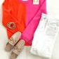 Andi Colorblock Sweater-Pink/Orange