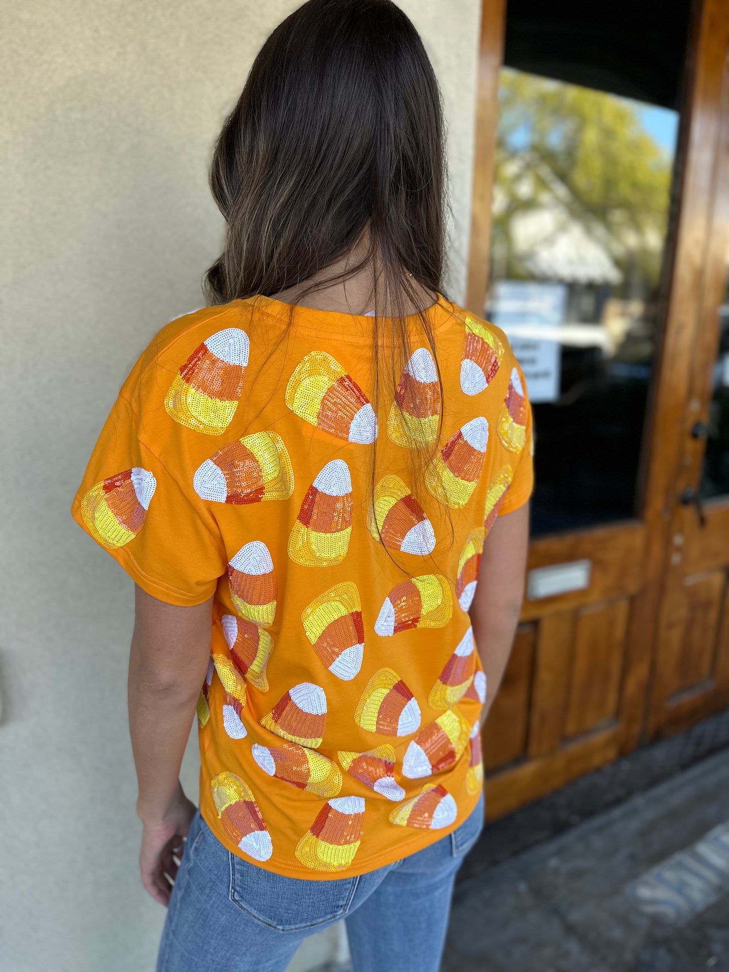 Candy Corn Tee-Orange