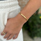 Roman Numeral Bangle Bracelet- Mini Gold