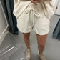 Tilly Textured Shorts- Cream
