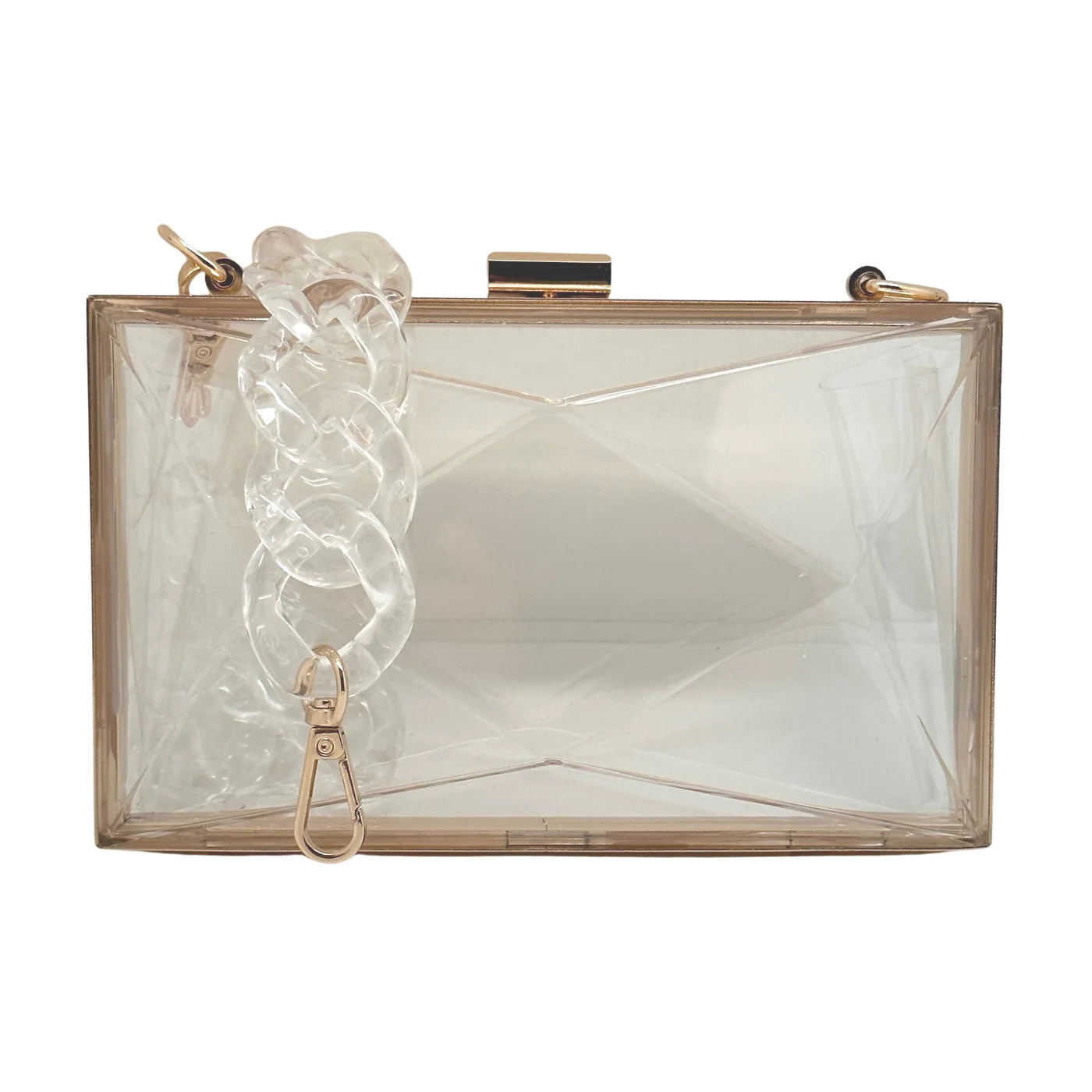 Clear acrylic top box purse