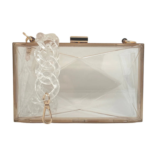 Clear Purse for Women, Acrylic Box Evening Clutch Bag, Mini Jelly Purse Transparent