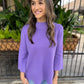 Merritt Mock Neck Sweater- Purple