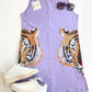 SC Tiger Head Tank Dress- Lavender