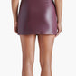 Cam Faux Leather Skirt- Wine