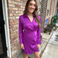 Nellie Wrap Midi Dress- Purple
