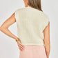 Chunky Handknit Tank- Ivory