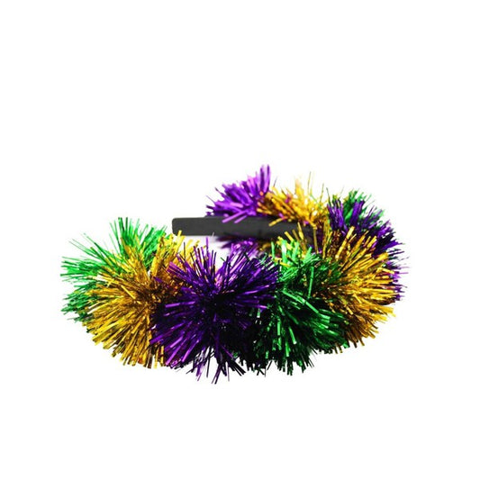 Mardi Gras Pom Pom Headband