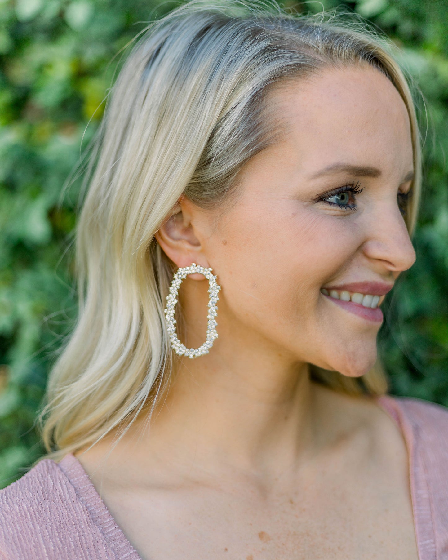 Crystal Garland Earrings- Clear