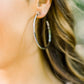 Shiny Hoop Earrings- Silver