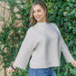 Miller Ribbed 3/4 Sleeve Top- Ivory
