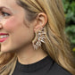 Sequin & Glass Wing Earrings- Blush