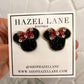 Small Minnie Mouse Earrings- Red