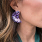 Glam Angel Wing Earrings- Purple