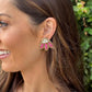 Calypso Stud Earrings- White/Pink