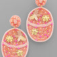 Easter Egg Earrings- Pink