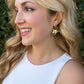 Half Margarite Stud Earrings- Gold