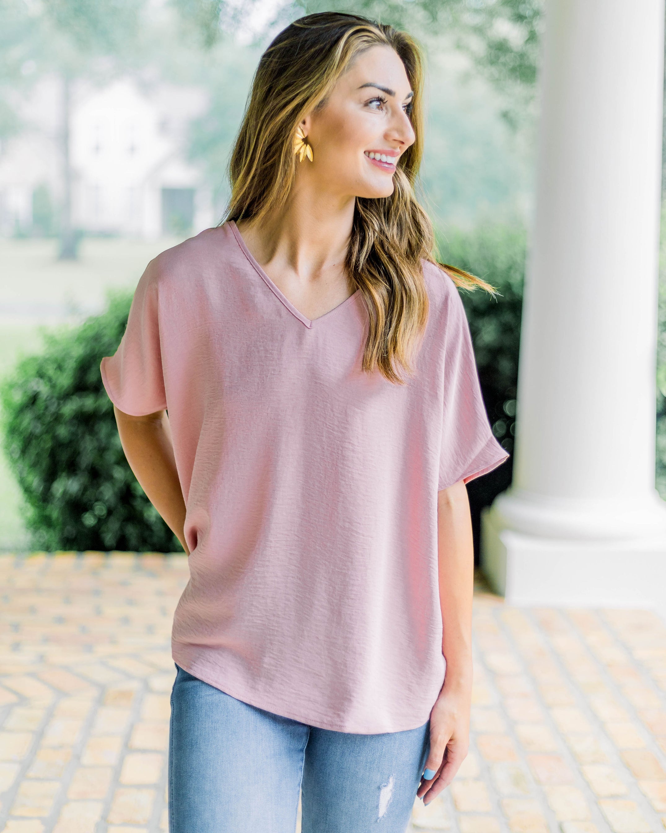 Baby pink hot sale blouse