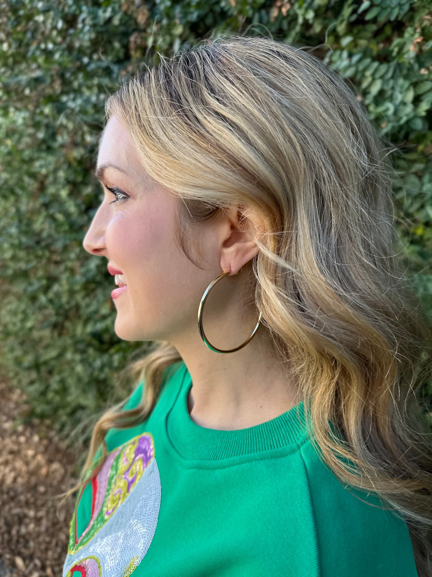 Jenny Hoop Earrings- Large Gold