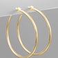 Shiny Hoop Earrings- Gold