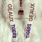 Seed Bead Strap- Geaux Tigers (White)