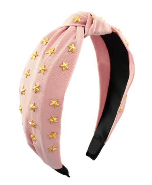 Star Knotted Headband- Blush