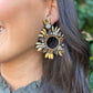 Sequin Circle Earrings- Gold