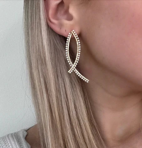 Pearl Ichthys Drop Earrings