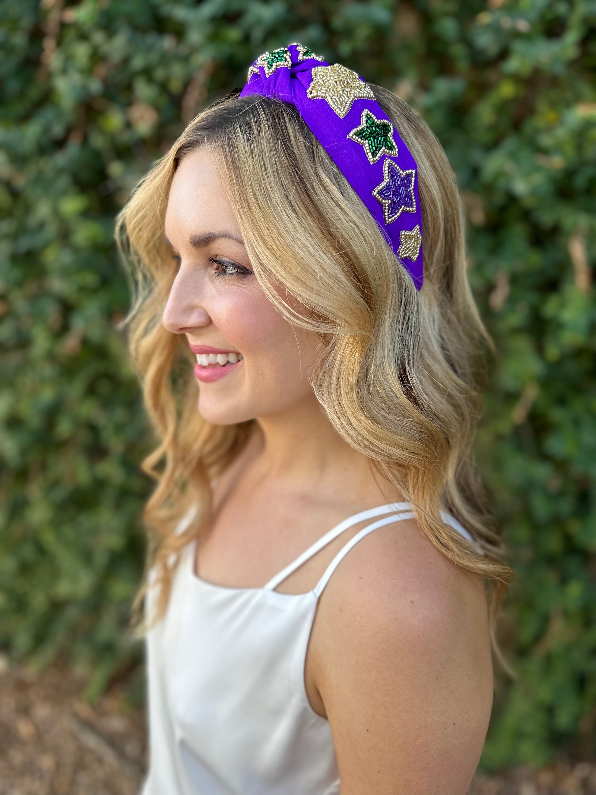 Purple Top Hat Headband - Mardi Gras Mini Hat Dress Up Hair
