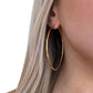 Oval Hoop Earrings- Gold