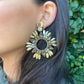 Sequin Circle Earrings- Gold