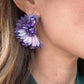 Glam Angel Wing Earrings- Purple
