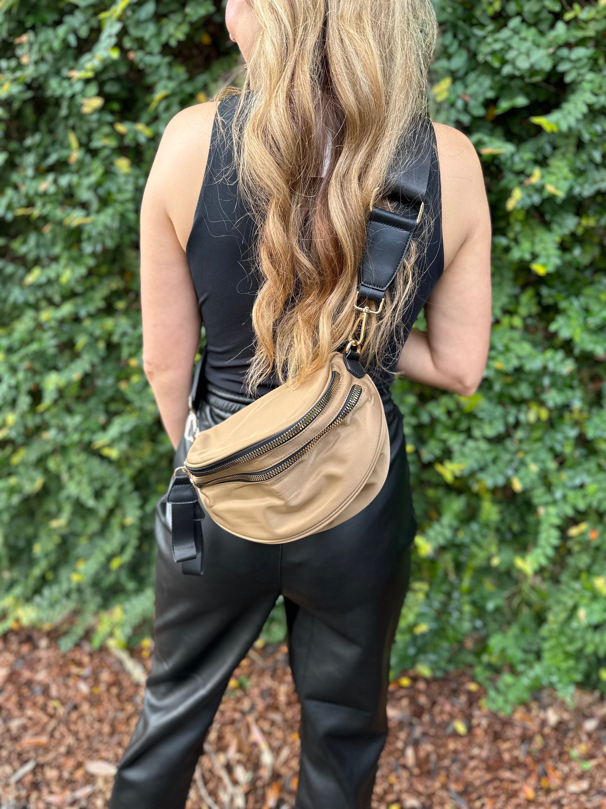 Beige waist bag sales